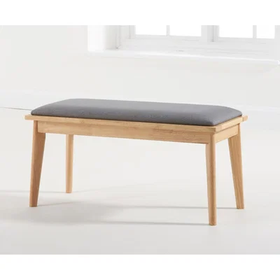 Oak&More Sacha Grey and Oak Dining Bench