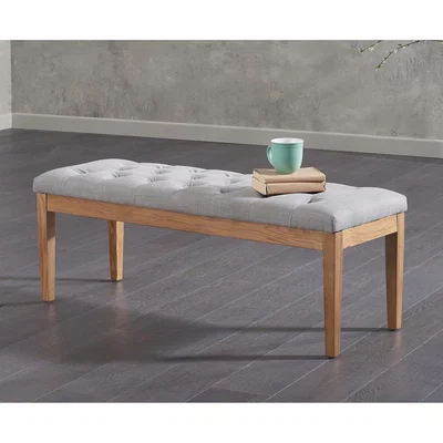 Oak&More Camille Medium Grey Fabric Bench
