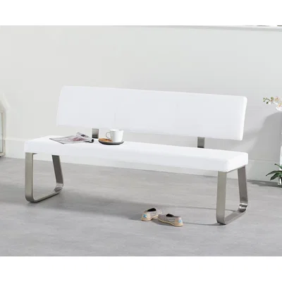 Oak&More Malaga Large White Bench