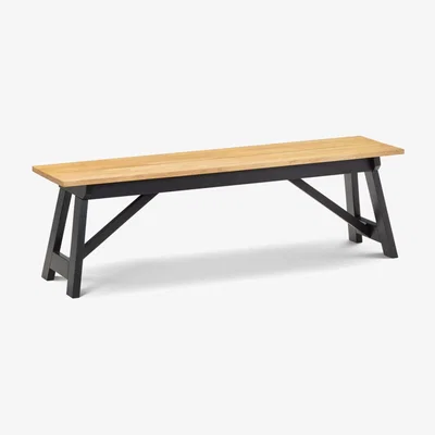 Olivia's Olivia's Hoxton Dining Bench in Black & Oak