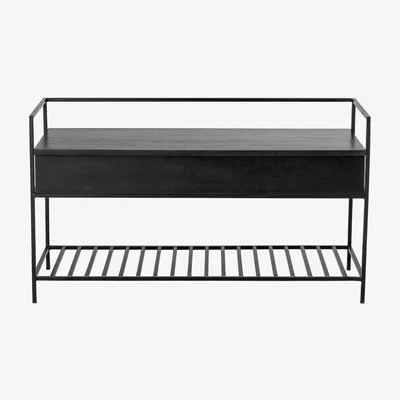 Olivia's Bloomingville Abelone Bench in Black Mango Wood