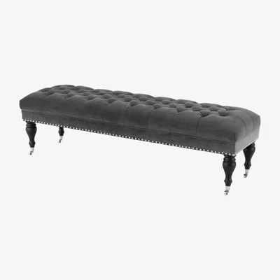 Olivia's Eichholtz Benedict Bench Granite Grey