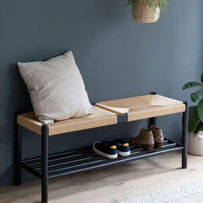 Olivia's Garden Trading Longworth Black Hallway Bench