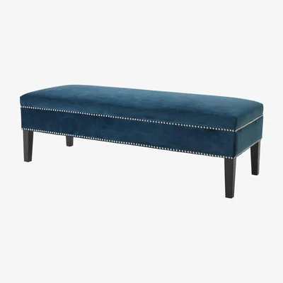 Olivia's Eichholtz Truman Bench Roche Blue Velvet