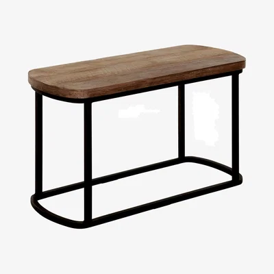 Olivia's DTP Interiors Castor Bench in Recycled Teakwood