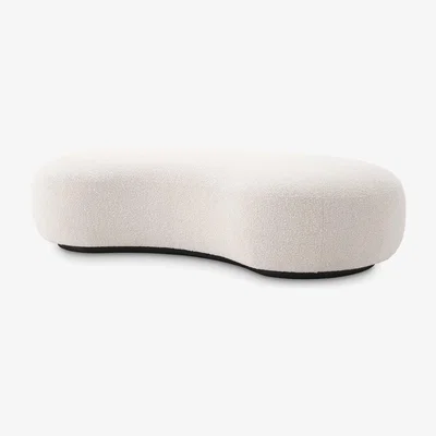 Olivia's Eichholtz Björn Bench in Bouclé Cream