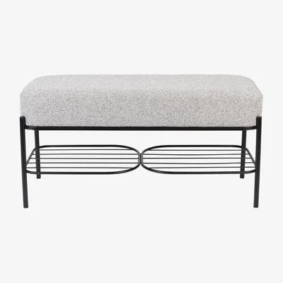 Olivia's Olivia's Nordic Living Collection Milo Bench in Black & Grey
