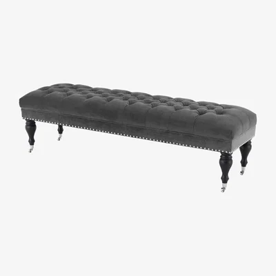 Olivia's Eichholtz Benedict Bench Granite Grey | Outlet