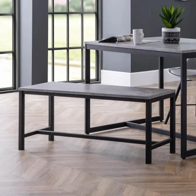 Downtown Julian Bowen Staten Concrete Bench In Grey