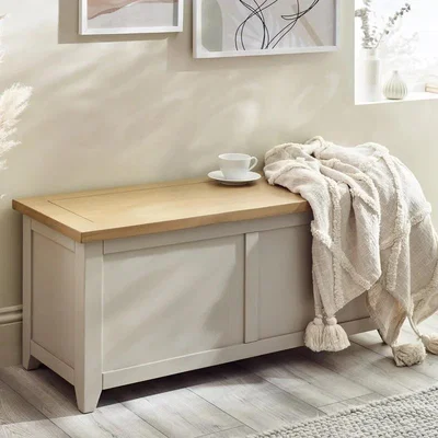Downtown Julian Bowen Richmond Storage Bench In Grey/LightWood