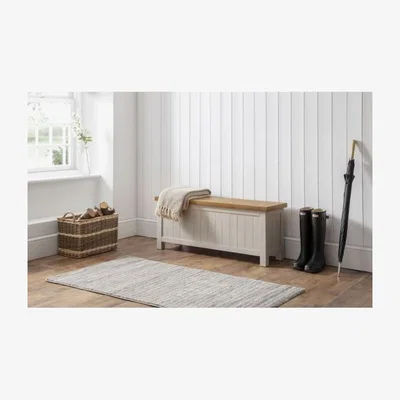 Downtown Julian Bowen Aspen Storage Bench - Grey Wash