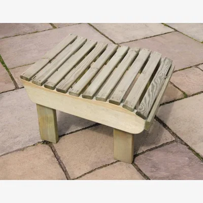 Downtown Zest Garden Lily Relax Wooden Foot Stool In Natural