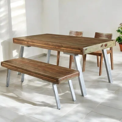 OAT Home Adare 145cm Wooden Dining Bench