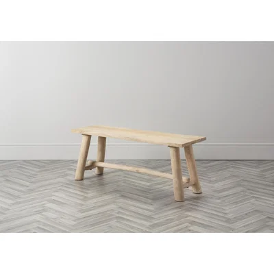 Perch and Parrow Sandbar Rustic Natural Bench, Small