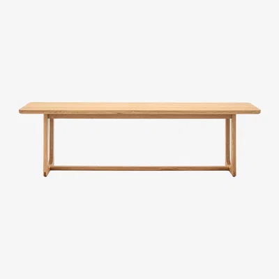 Perch and Parrow Whittle Dining Bench in Natural