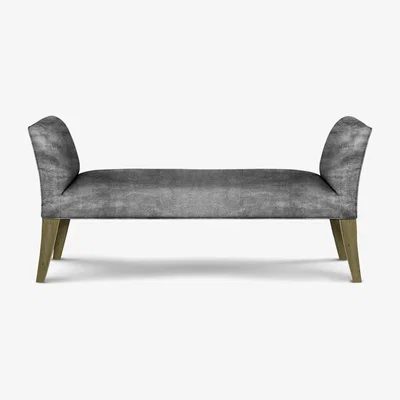 Perch and Parrow Delcor Carmen Bench in Cloudy Grey