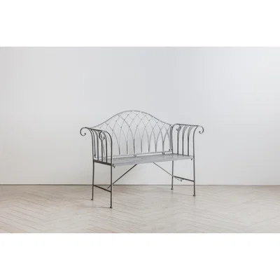 Perch and Parrow Zen Outdoor Bench in Distressed Grey