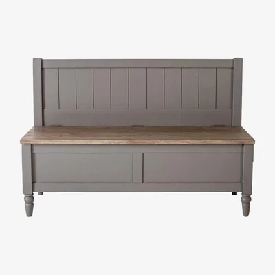 Perch and Parrow Cooper Oak Hall Bench in Storm Grey