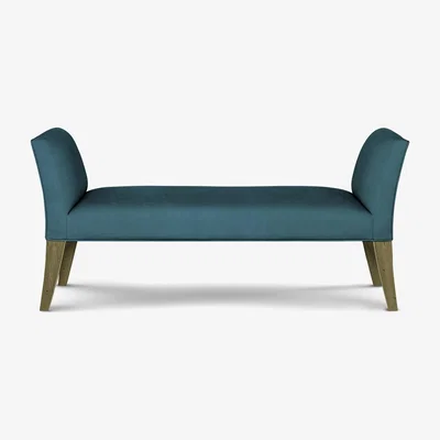Perch and Parrow Delcor Carmen Bench in Steel Blue