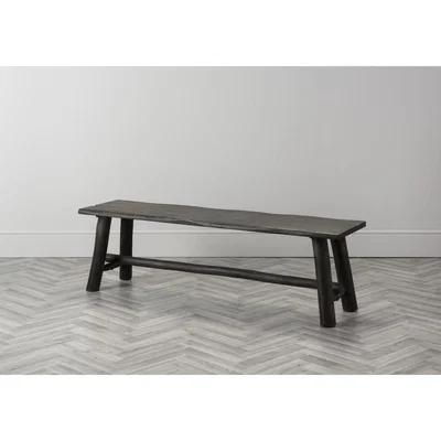 Perch and Parrow Sandbar Rustic Grey Bench, Large
