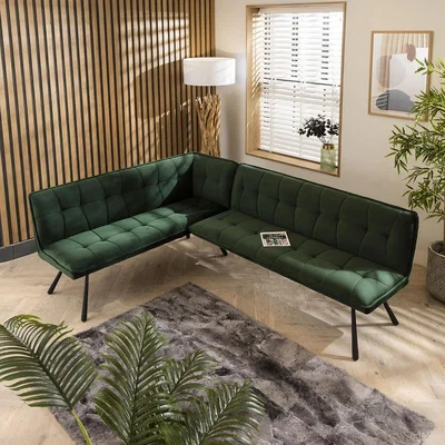 Quatropi Quatropi Modern Right-Hand Kitchen Corner Dining Bench Seat Green