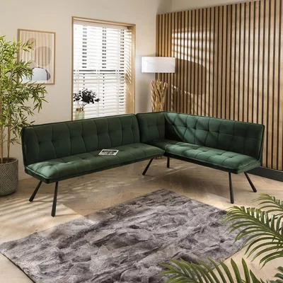 Quatropi Quatropi Modern Left-Hand Kitchen Corner Dining Bench Seat Green