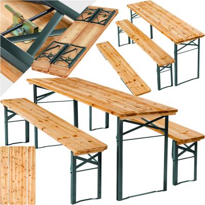 The Range Picnic Table And Benches Sissi, 3-Piece, Foldable - Brown