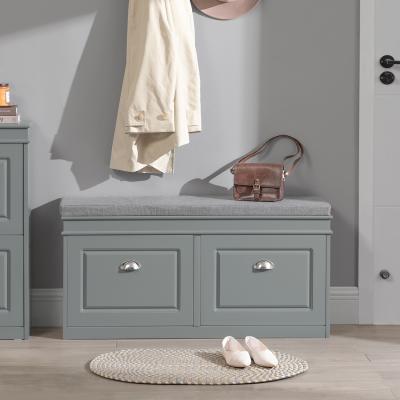 The Range Shoe Bench Rack with Flip-drawer - Grey