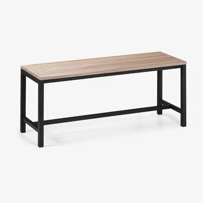 The Range Tribeca Bench - Black/Sonoma Oak