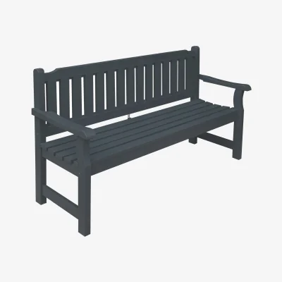 The Range Forest Rosedene Timber Bench - Anthracite grey