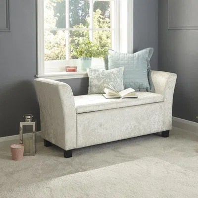 The Range Verona Window Seat - Oyster Crushed Velvet