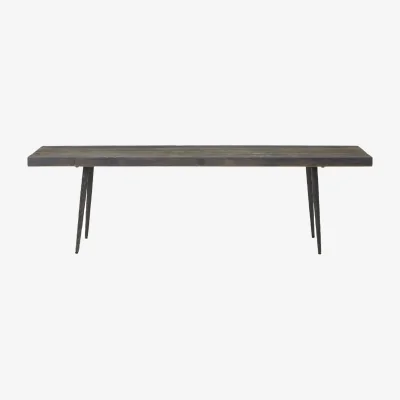 The Range Mason Old Oak Wood Bench - Grey