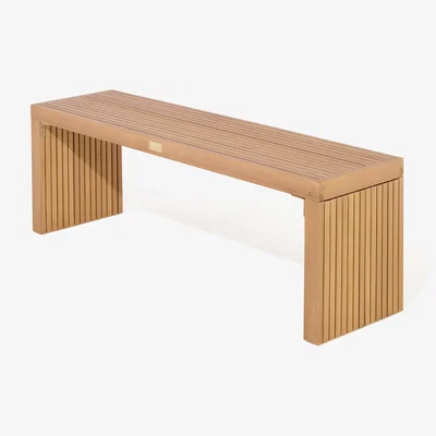 The Range Rowlinson Kyoto 3 Seat Wooden Bench - Brown