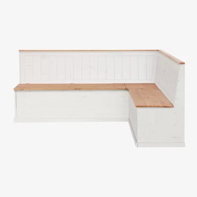The Range Sara L Shape Corner Bench - White Honey