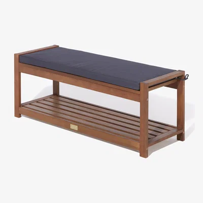 The Range Rowlinson Occasional Hardwood Two Seater Bench - Brown