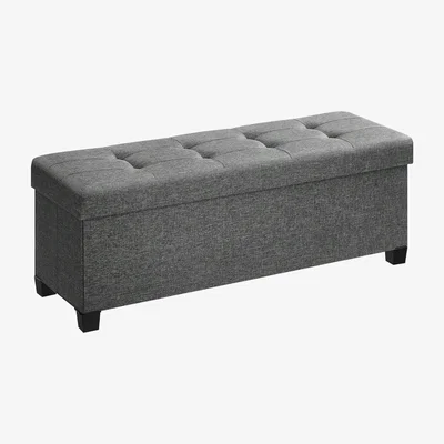 The Range SONGMICS Elegant Storage Ottoman Bench - Grey