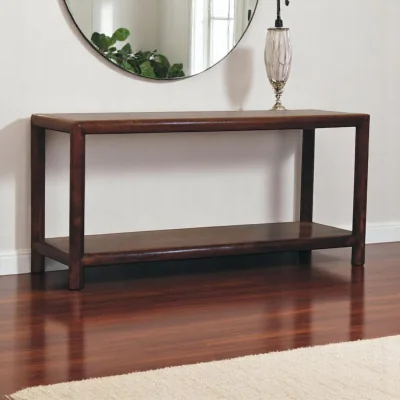 The Range Solid Wood Regency Bench - Dark Brown