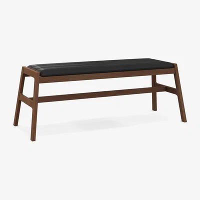 The Range Upholstered Indoor Bench Elegant Indoor Sponge Cushioned Bench - Black