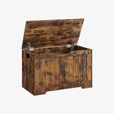 The Range VASAGLE Storage Bench with Safety Hinges - Bronze