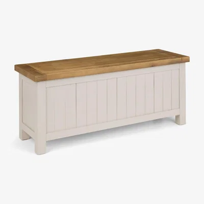 The Range Aspen Bench With Storage - Grey