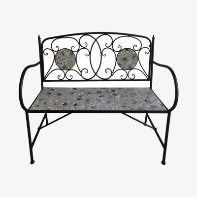 The Range Suntime New Pebble Mosaic Bench - Natural