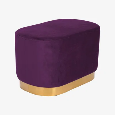 The Range Oval Accent Bench - Dark Purple