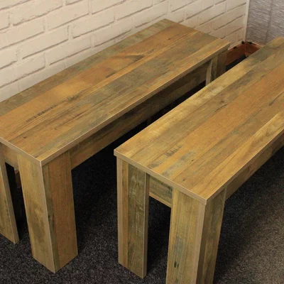 The Range Kosy Koala Rustic Effect Set of 2 Dining Benches Only - Rustic Effect
