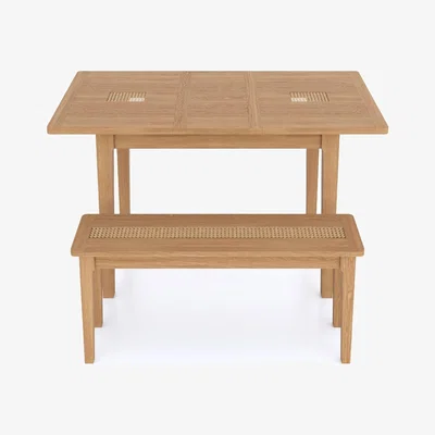 The Range Halmstad Natural Oak Dining Bench - Beige