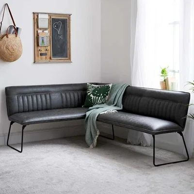 The Range Hardy Corner Bench Right hand Facing - Grey