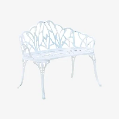 The Range SHG Hembury Cast Aluminium 3 Seater Bench - White