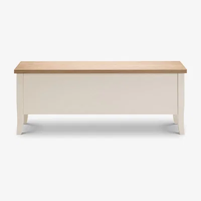 The Range Davenport Storage Bench - Ivory/Oak