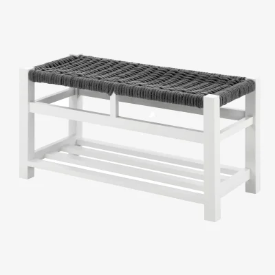 The Range Hallway Shoe Bench Storage - White