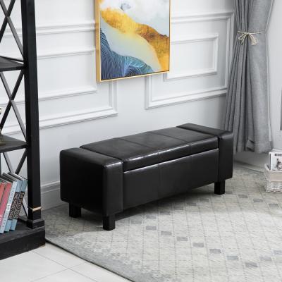 The Range Modern Storage Bench Ottoman  - Brown