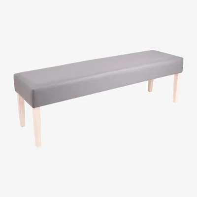 The Range Dune Grey Faux Leather Bench - Grey / Sonoma-style
